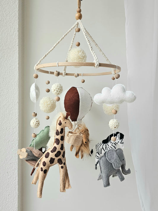 Baby Mobile fliegender Ballon natur