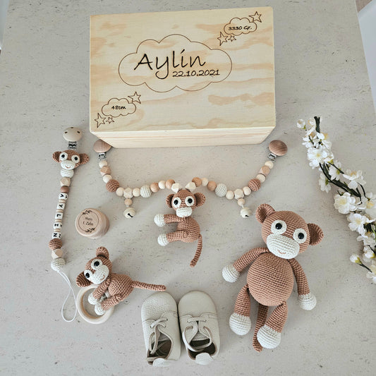 Ultra Set Äffchen mit Erinnerungsbox personalisiert