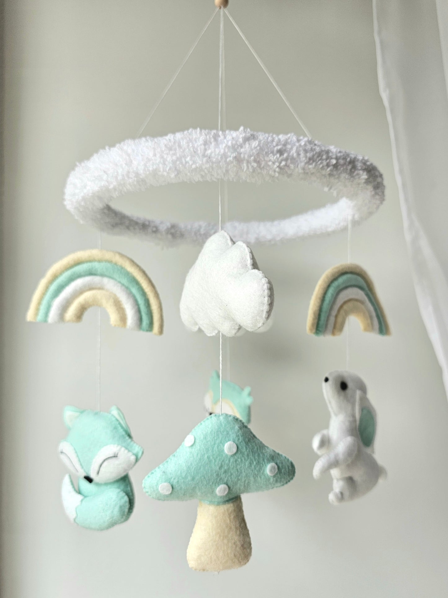 Baby Mobile Wald Freunde türkis