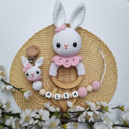 2er Set Crochet Liebe Hase