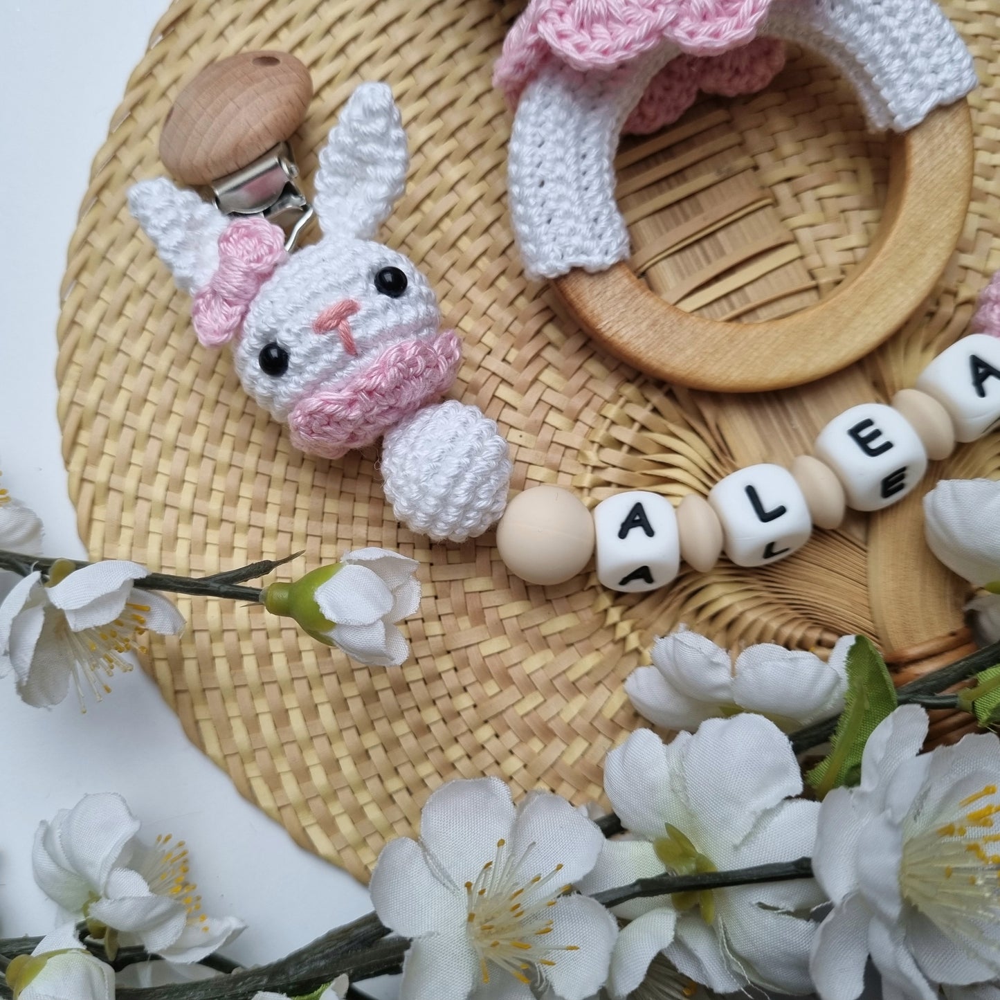 2er Set Crochet Liebe Hase