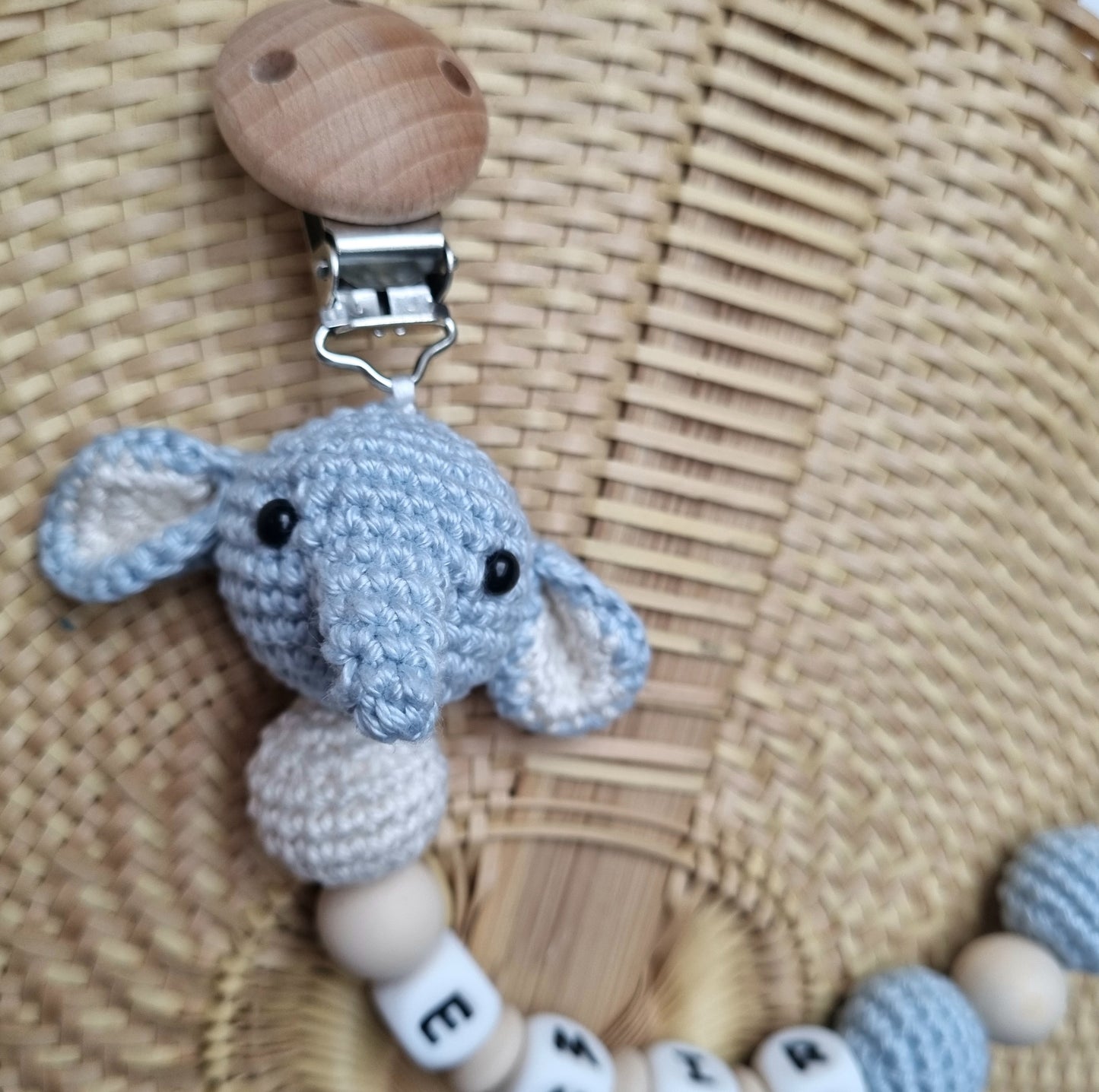 2er Set Crochet Liebe Elefant