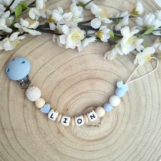 Schnullerkette Mickey babyblau