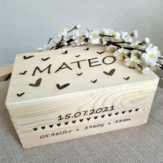 Erinnerungsbox Basic Herz mit Personalisierung
