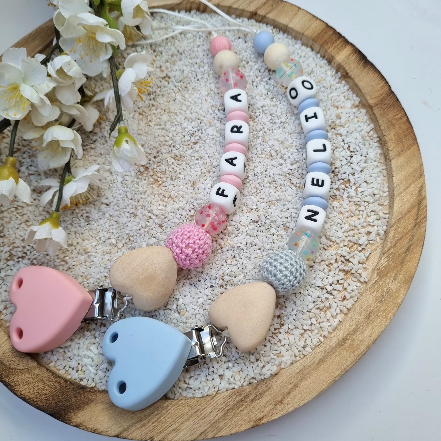 Schnullerkette Color Boom rosa