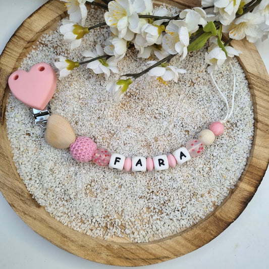 Schnullerkette Color Boom rosa