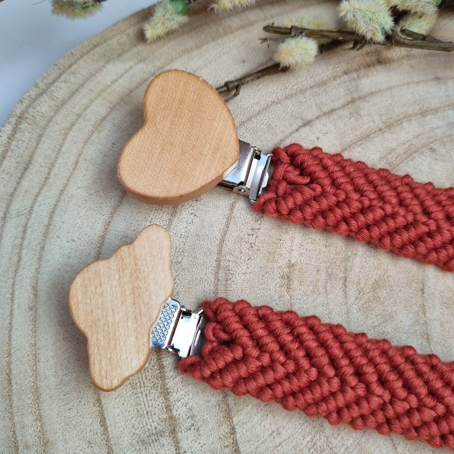 2er Set Makramee Bebe kastanienbraun