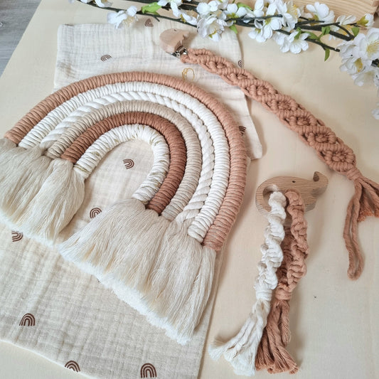 3er Set Makramee Bebe beige