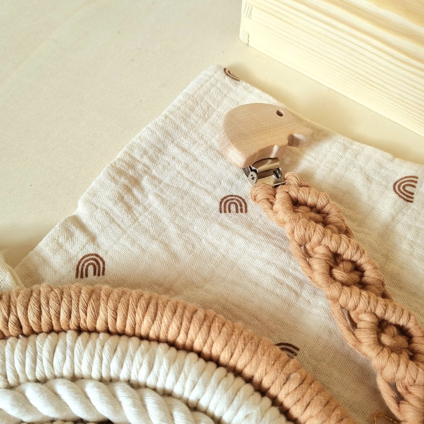 3er Set Makramee Bebe beige