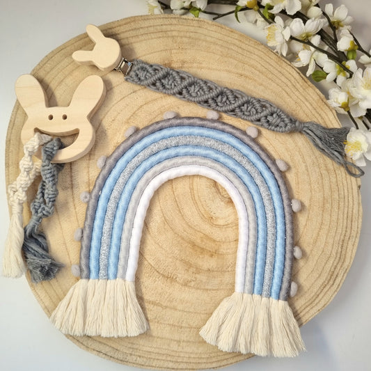 3er Set Makramee Bebe blau