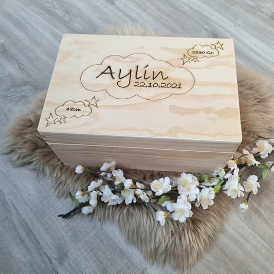 Erinnerungsbox Basic Wolke mit Personalisierung