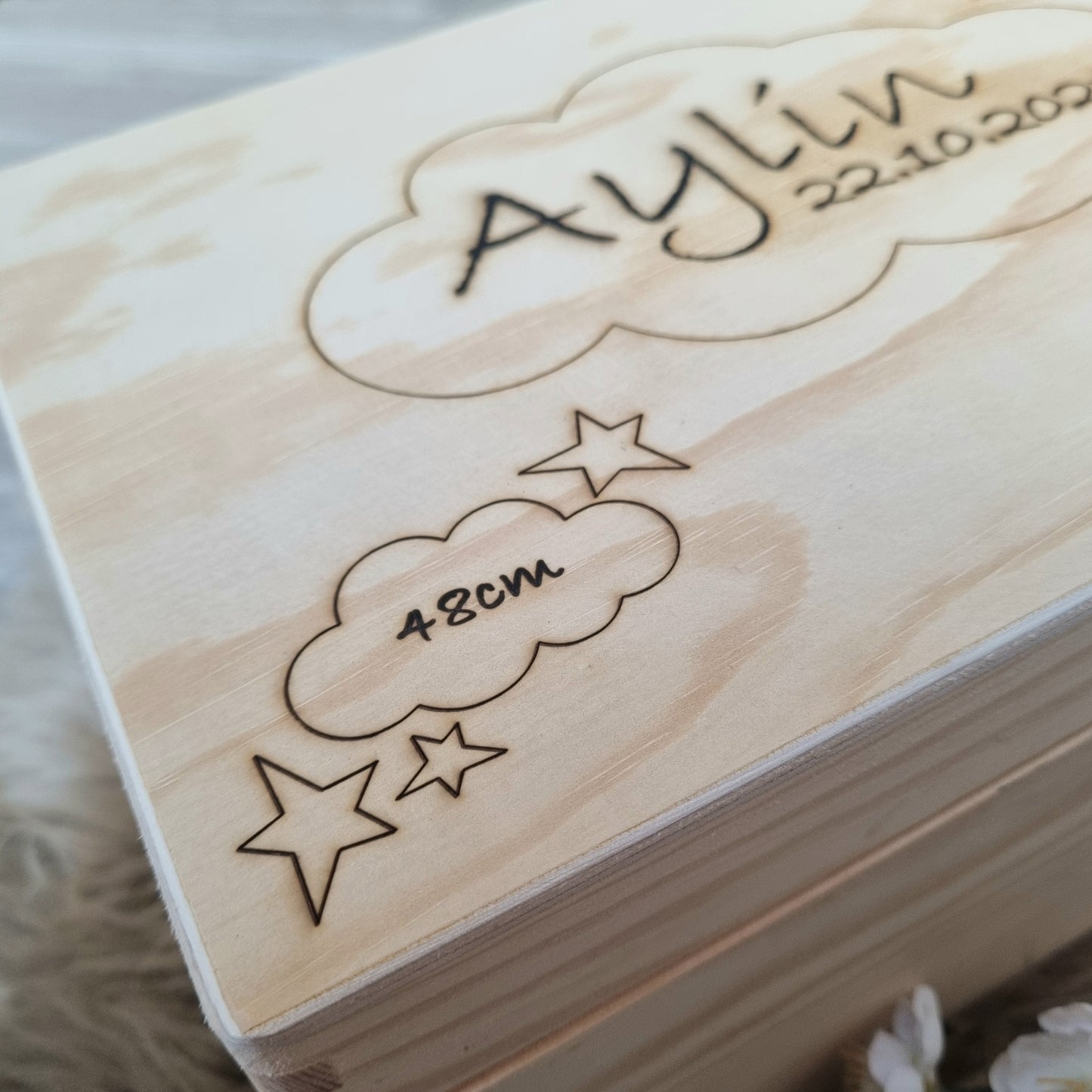 Erinnerungsbox Basic Wolke mit Personalisierung