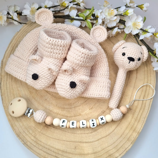 4er Set Bärchen beige