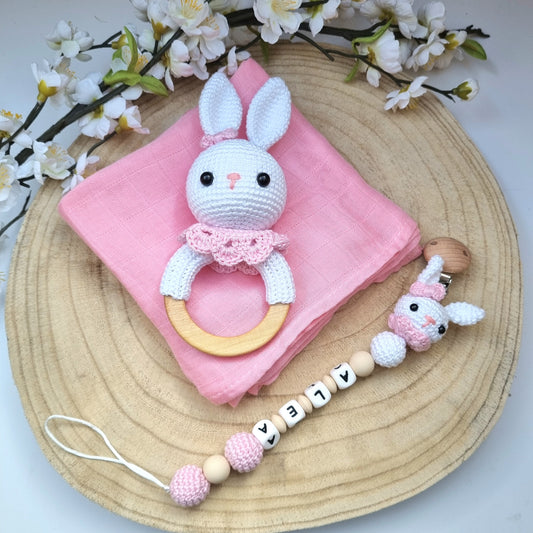 3er oder 4er Set rosa Häschen