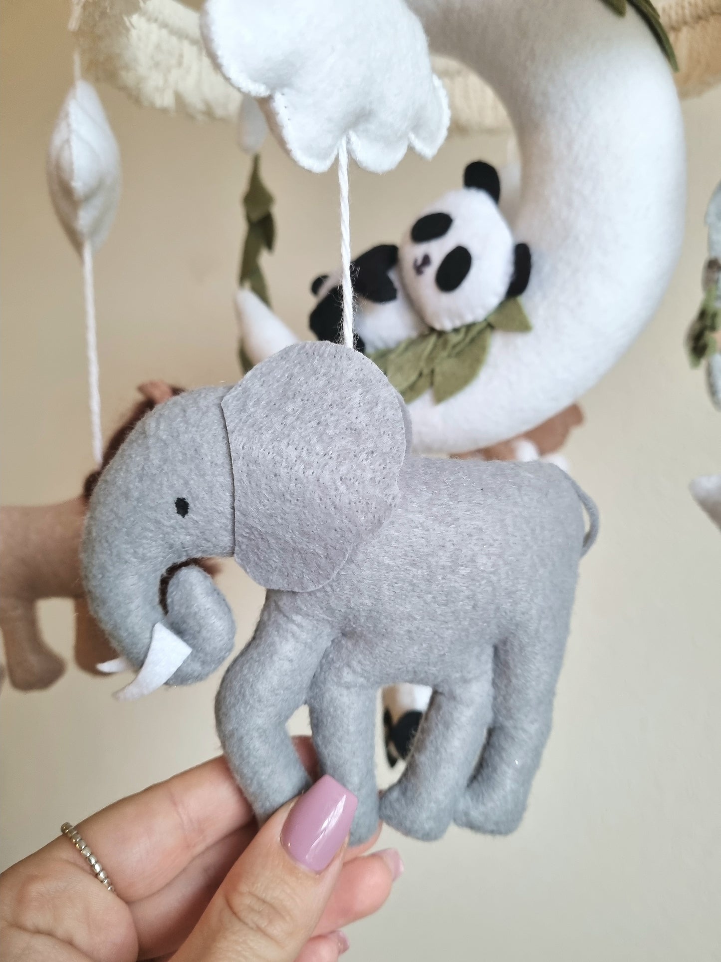 Baby Mobile Makramee Panda