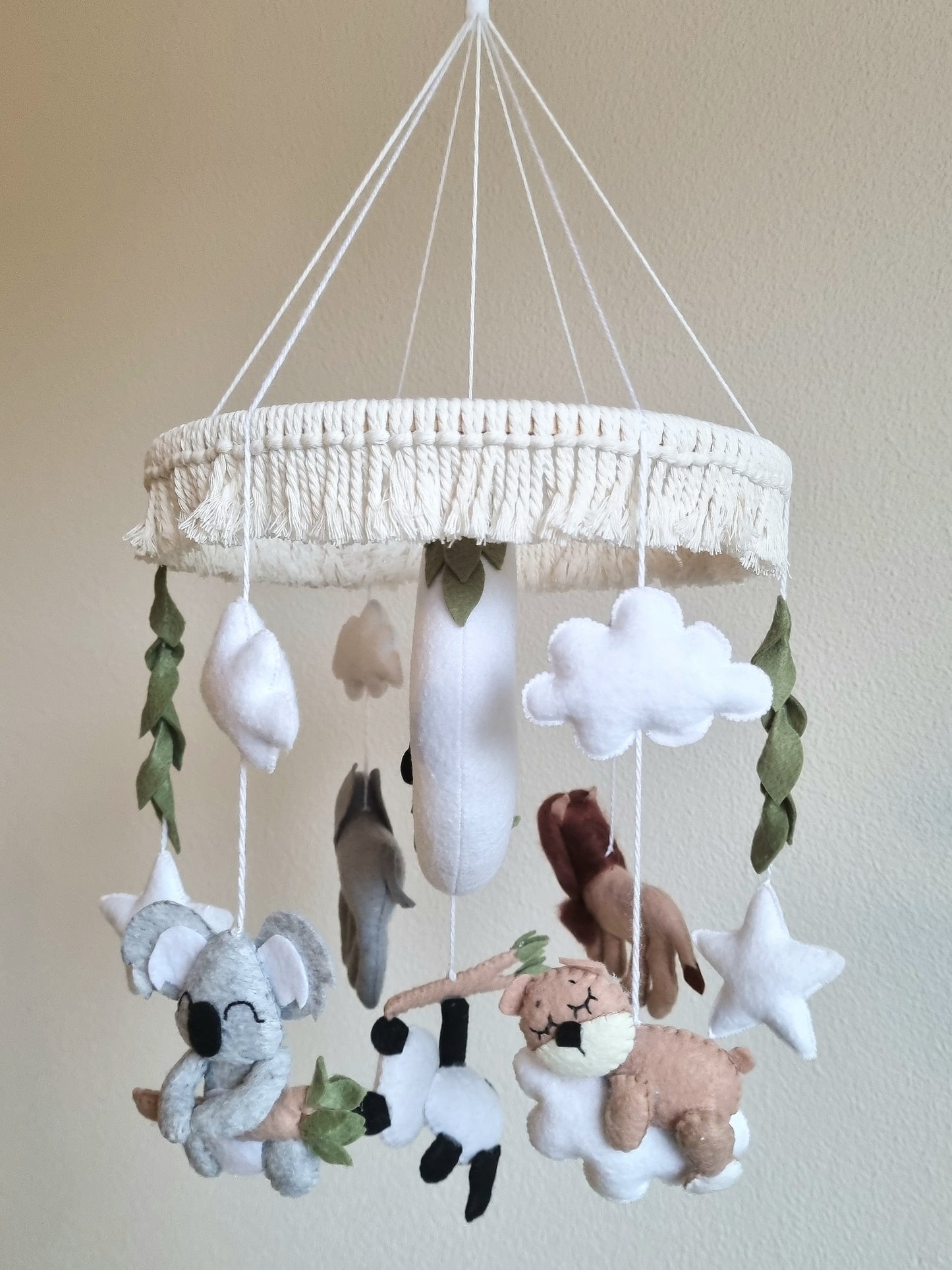 Baby Mobile Makramee Panda