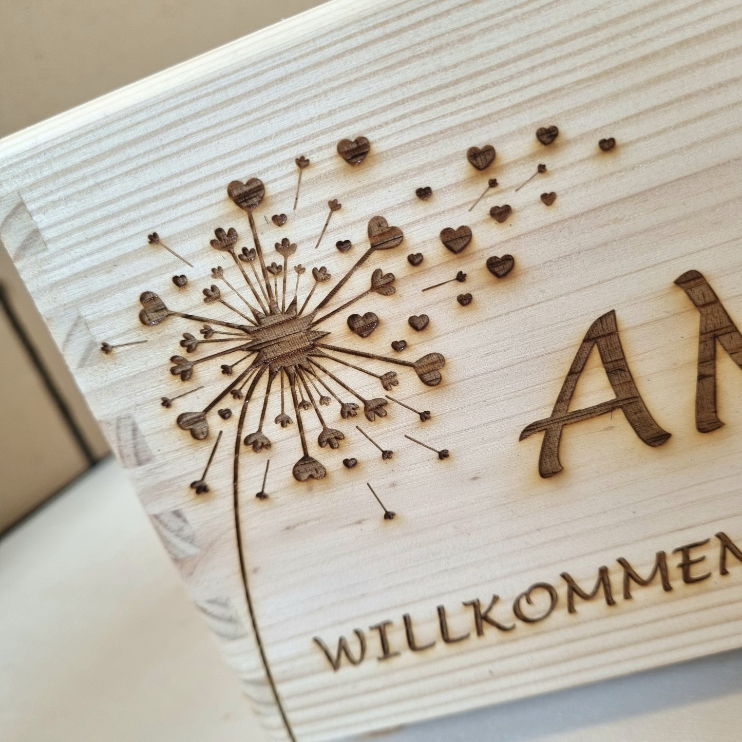 Geschenkbox ohne Deckel Basic Pusteblume personalisiert