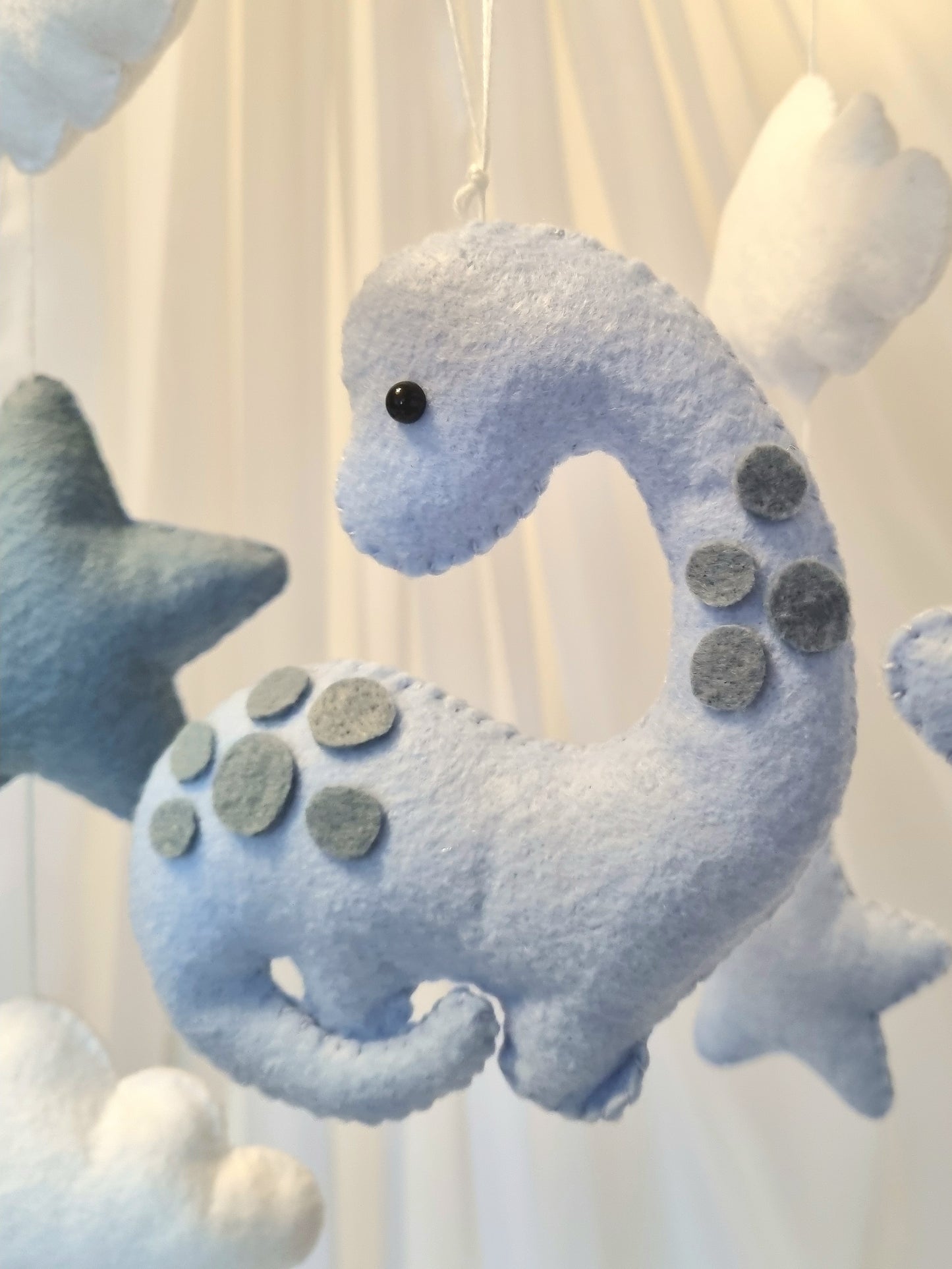 Baby Mobile kleiner Dino blau