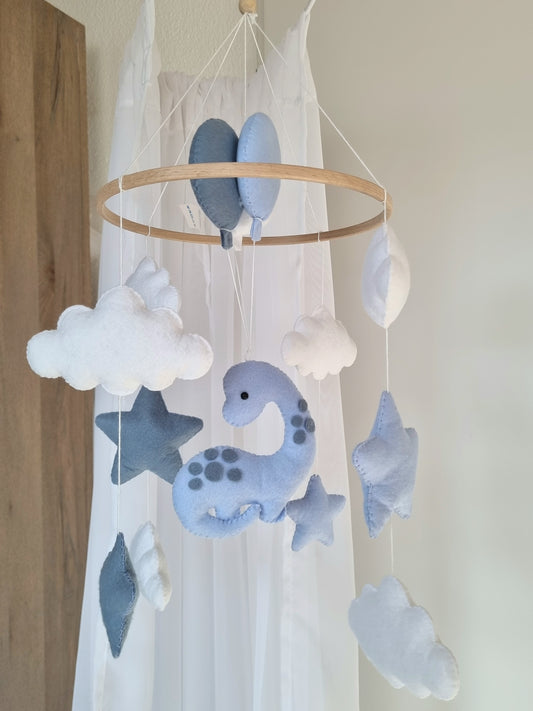 Baby Mobile kleiner Dino blau