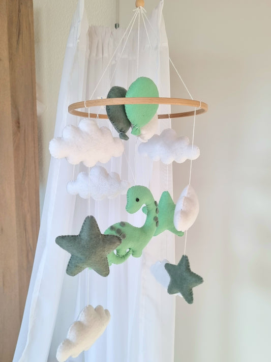 Baby Mobile kleiner Dino grün