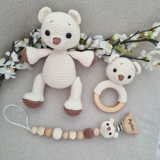 3er Set Bärchen natur