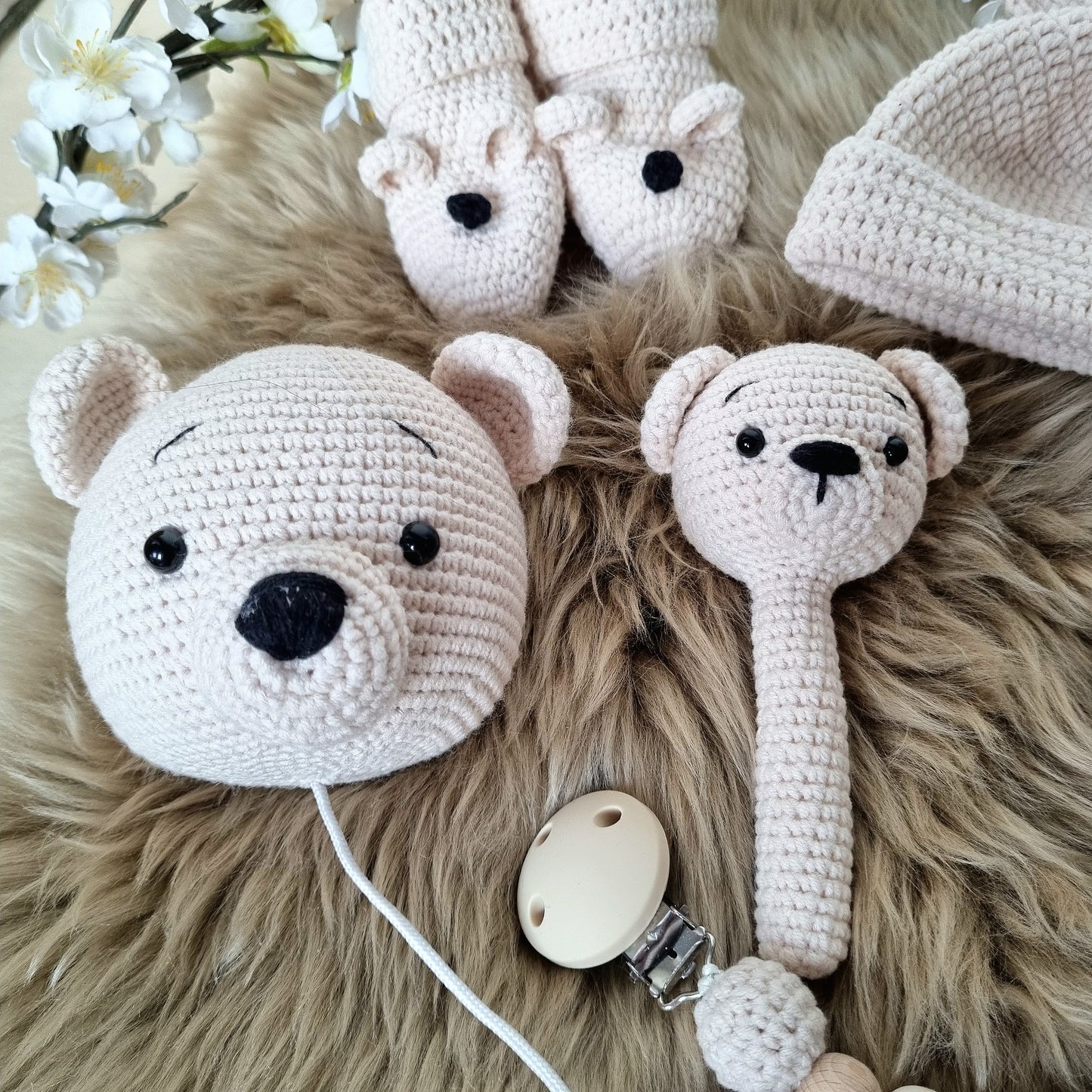 6er Set Bärchen beige