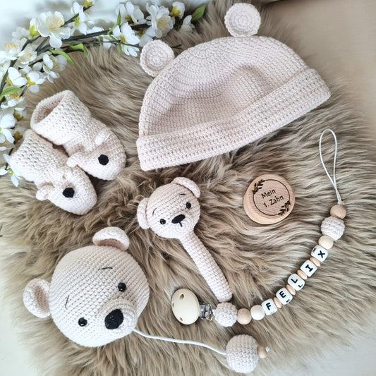 6er Set Bärchen beige