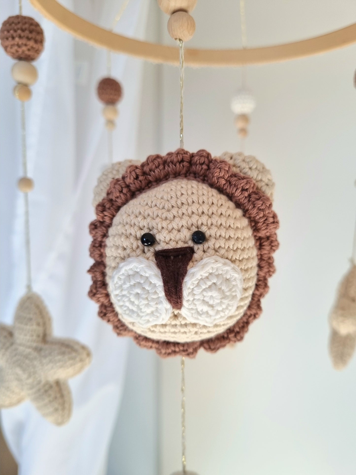 Baby Mobile Häkelliebe Löwe