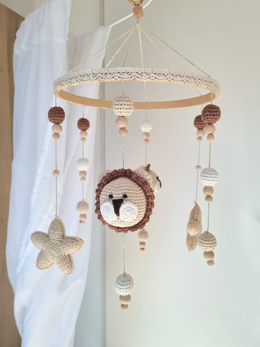Baby Mobile Häkelliebe Löwe