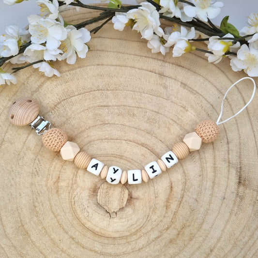 Schnullerkette Basic natur