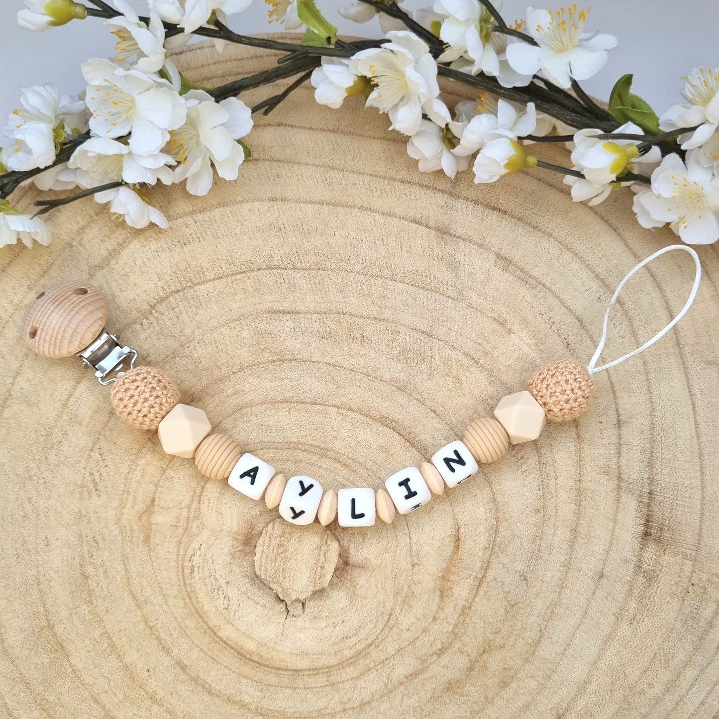 Schnullerkette Basic natur