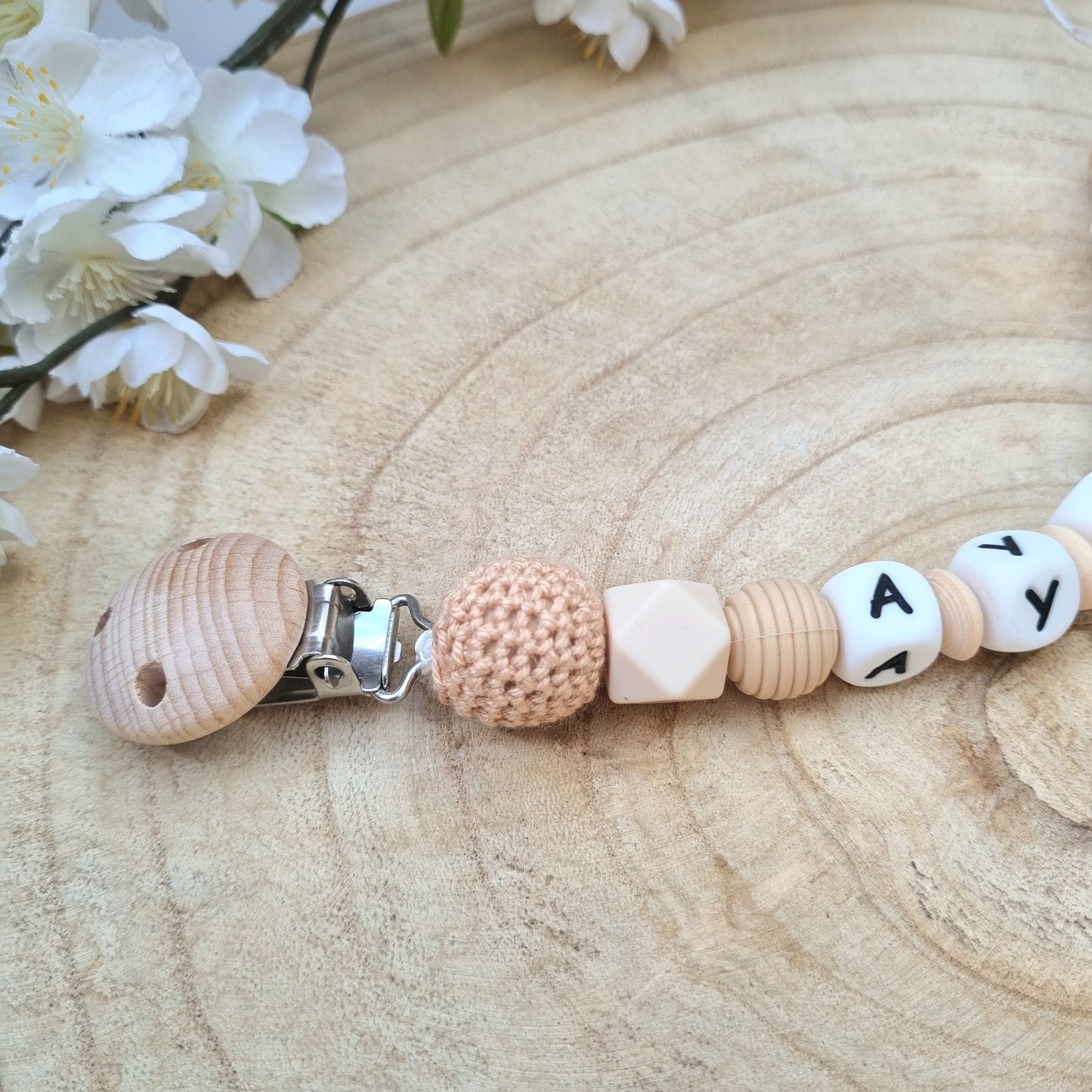 Schnullerkette Basic natur