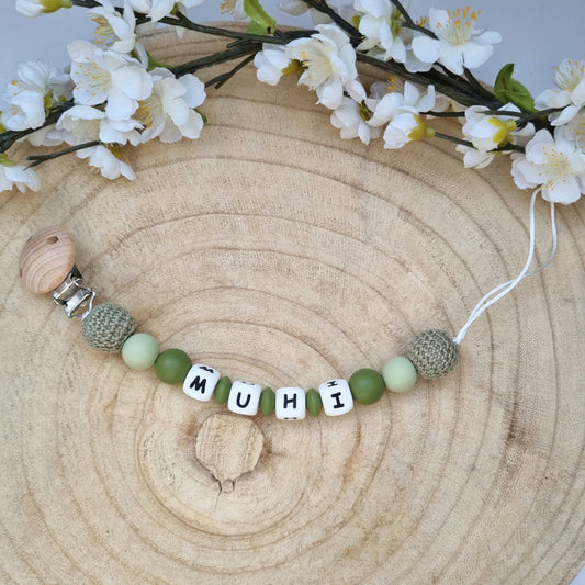 Schnullerkette Basic grün