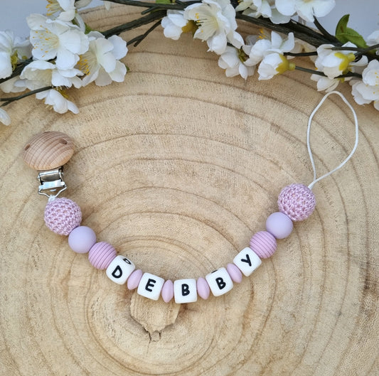 Schnullerkette Basic lila