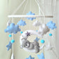 Baby Mobile träumender Bär blau
