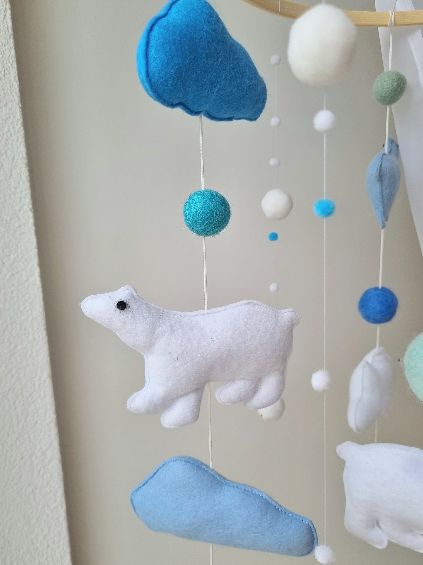 Baby Mobile süsse Eisbären blau