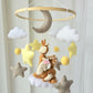 Baby Mobile Bambi Liebe rosa/gelb