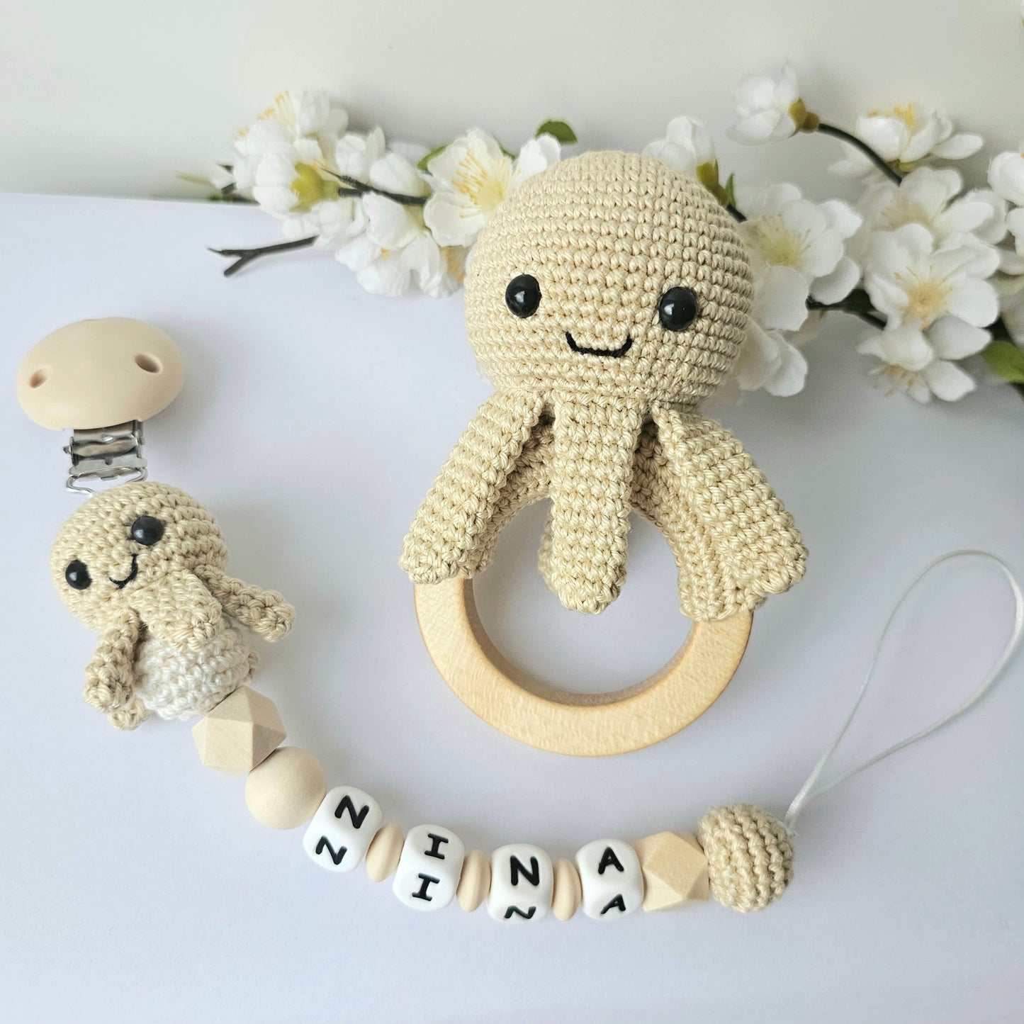 2er Set Crochet Liebe Oktopus