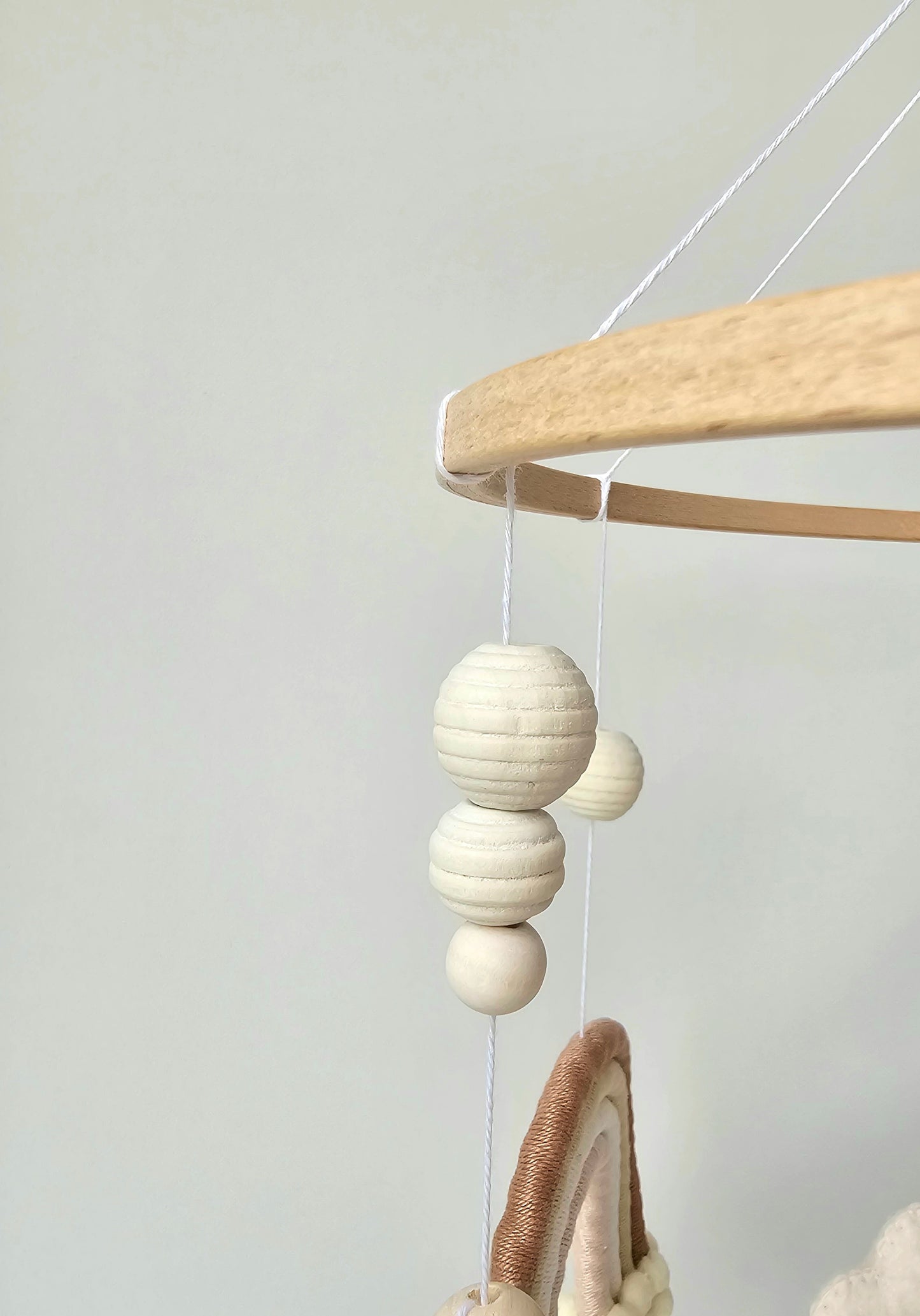 Baby Mobile Makramee/Filz beige Traum