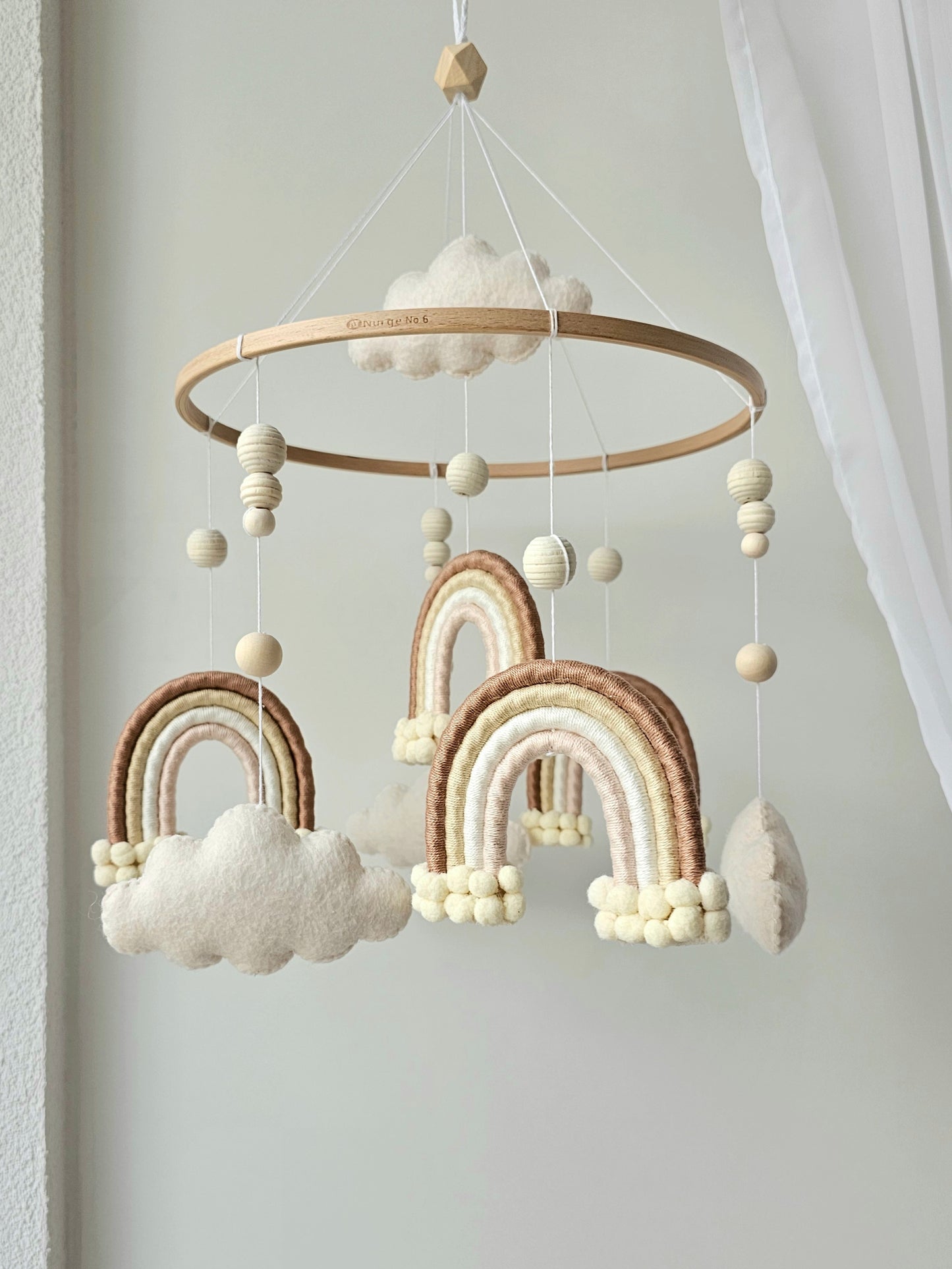 Baby Mobile Makramee/Filz beige Traum