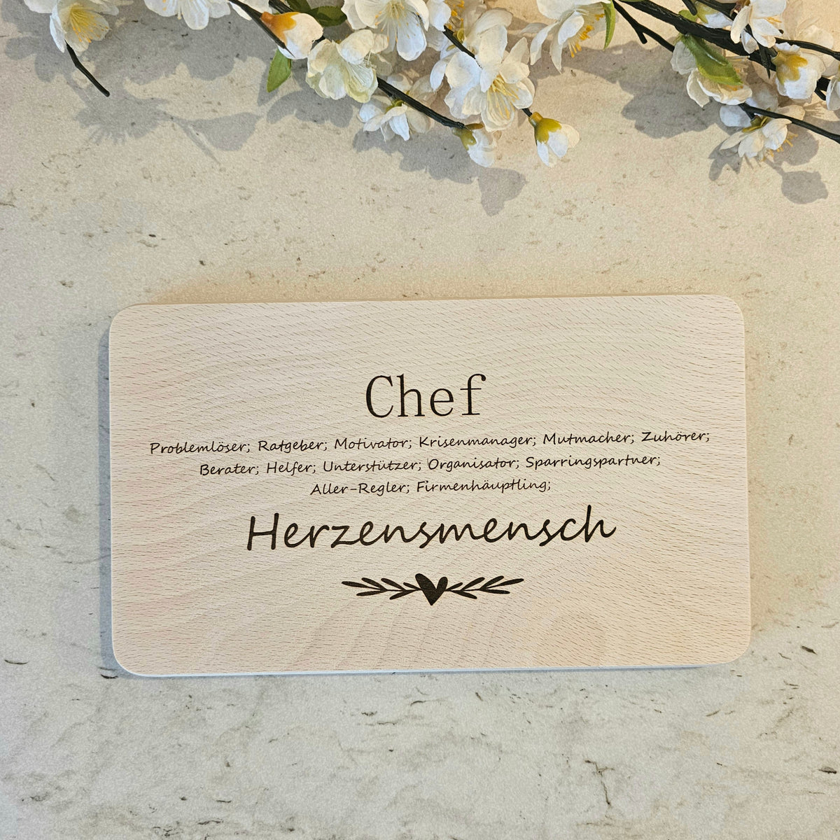 Frühstücksbrett Bester Chef/Cheffin