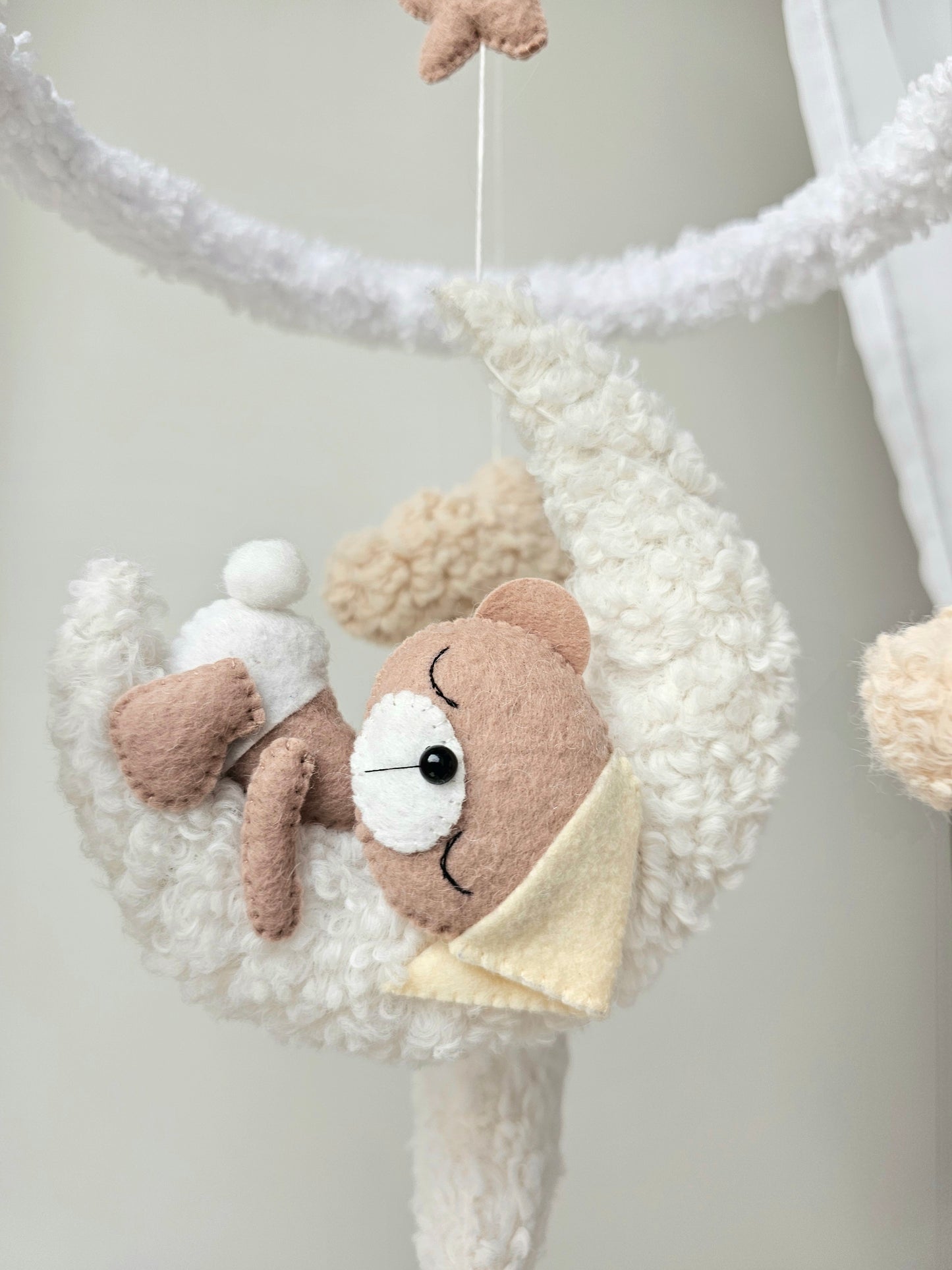 Baby Mobile ultra Pouffy Bärchen beige