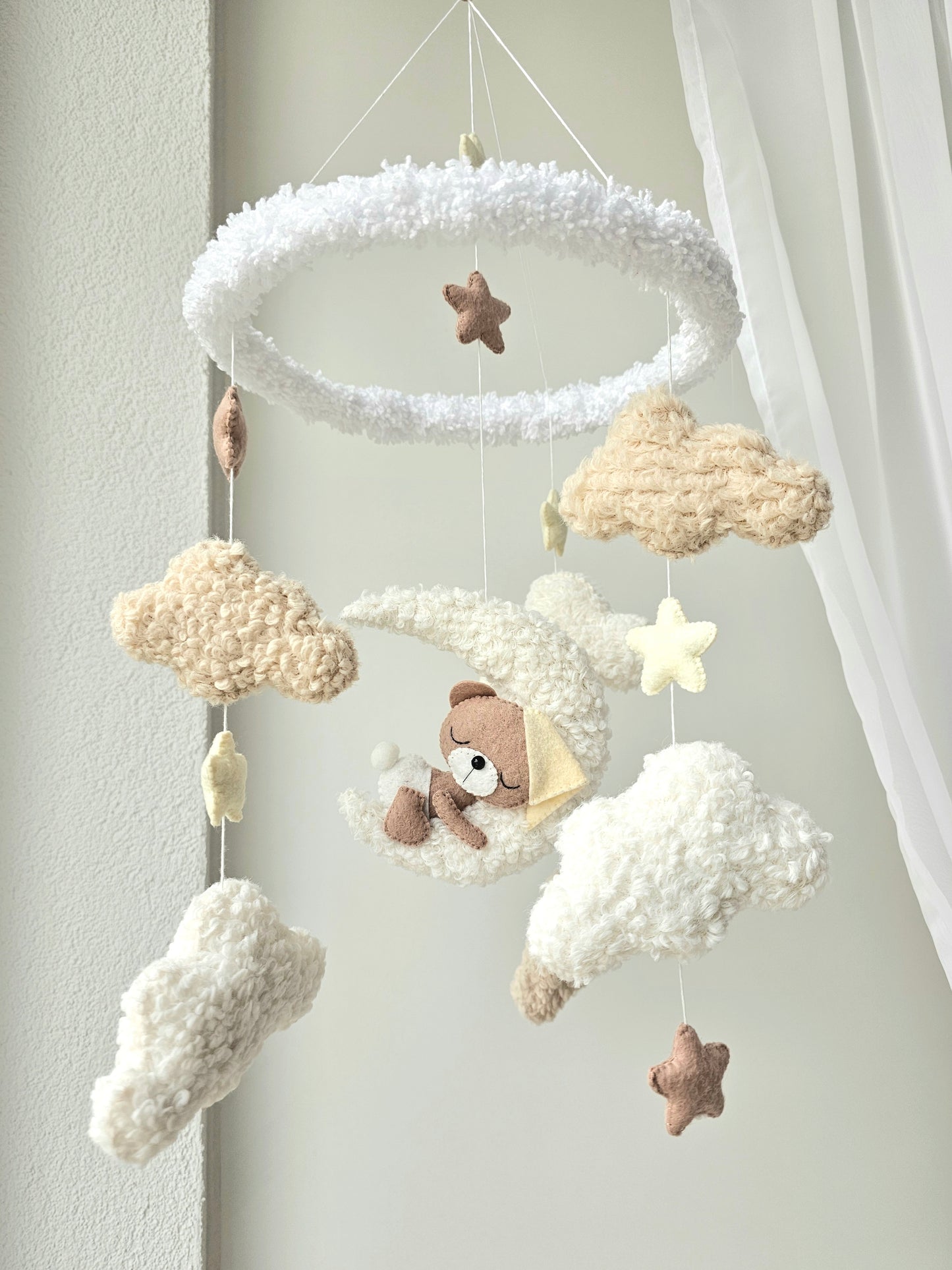 Baby Mobile ultra Pouffy Bärchen beige