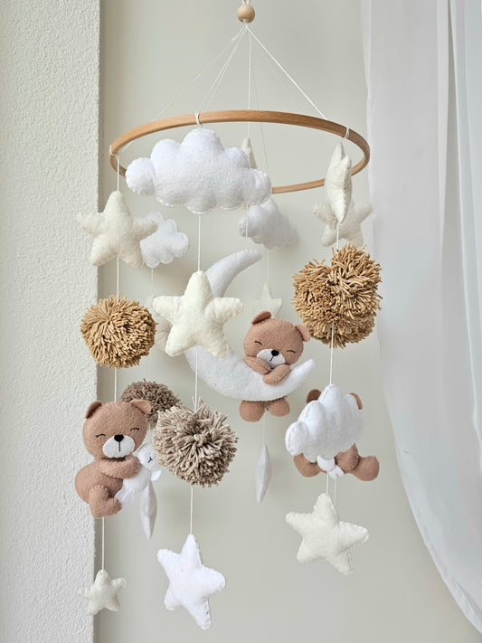 Baby Mobile Bären Traum beige