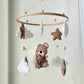 Baby Mobile Bärchen mit Mütze beige