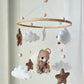 Baby Mobile Bärchen mit Mütze beige