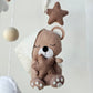 Baby Mobile Bärchen mit Mütze beige