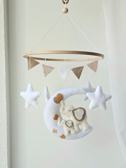 Baby Mobile Elefäntchen Mama und Baby