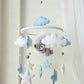 Baby Mobile träumender Bär blau, grau