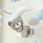 Baby Mobile träumender Bär blau, grau